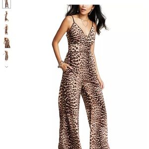 INC cheetah print jumpsuit